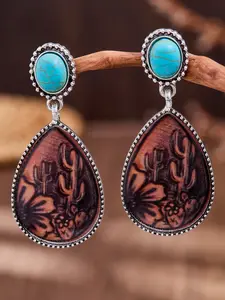 Vintage Colorblock Pendant Earrings, Bohemian Style Women's Jewelry, Modern Versatile Elegant Accessories, Trendy Fashionable Accessories, Perfect Birthday Gift