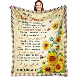 Best Friend Blanket Gifts for Women 60"X50", Friendship Gifts, Bestie Gifts for Women, Gifts for Best Friend, Bestie BFF Gifts, Best Friend Birthday Gifts Idea, to My Bestie Throw Blanket