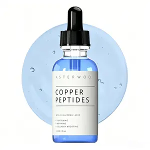 Copper Peptides Serum with Hyaluronic Acid Anti Aging Collagen Boosting Face Serum 1 fl oz