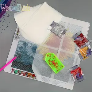 100Pcs Diamond Painting Release Paper, Transparent Non-Stick Sticker with Two Sizes, Upgraded 5D Diamond Painting Accessories Tools, Reusable Clear Release Sheet for DIY Handmade Diamond Art Craft Projects