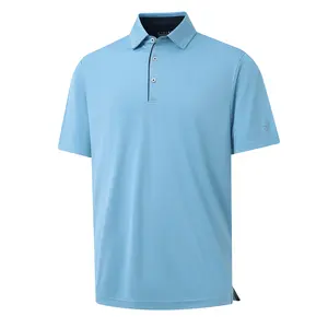 MAELREG Men’s Golf Polo Shirts Short Sleeve Heather Performance Dry Fit Moisture-Wicking Breathable Stretch Collared Top