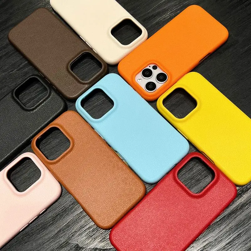 Phone Cases For iPhone 16/15/14/13/12 Pro Max /Plus Series -Soft TPU With Litchi Pattern  Anti-Slip & StylishProtective Cover