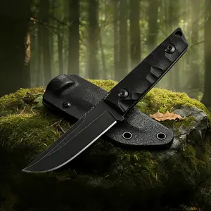High Hardness Fruit Knife,G10 Handle,Camping,Hiking,Fishing Tool with Sheath,Straight Blade,Sharp Black Tip,Men's gift