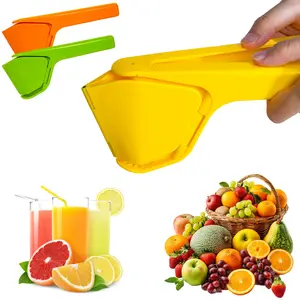 Hand Press Citrus Juicer Lemon & Lime Squeezer Manual Kitchen Tool Foldable Portable Yellow Fruit Juicer