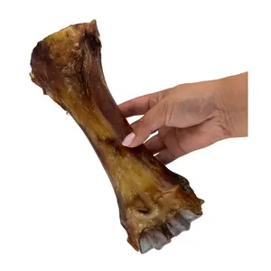 King Lou Whole Beef Shin Bone - 100% USA Grass Fed - Natural Dental Support & Chew Toy for Medium to Large Dogs - Single Ingredient - Slow Baked - No Fillers
