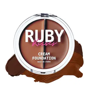 Ruby Kisses 3D Face Creator Cream Foundation & Concealer, 12 Hours Long Lasting, Medium to Full Coverage, Non-Greasy Cosmetic