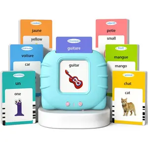 Bilingual Talking Flash Card, 1 Set 510 Words French & English Bilingual Talking Flash Card, Educational Game for Kids, Bilingual Instruction Cards