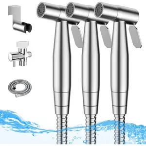 Handheld Bidet Sprayer for Toilet, 7/8" Stainless Steel Adjustable Pressure Bidet Faucet Diaper Sprayer Set with Hose Attachment for Bathroom