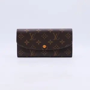 Pre-owned Louis Vuitton canvas Small Leather Goods Monogram Emilie Wallet W20873