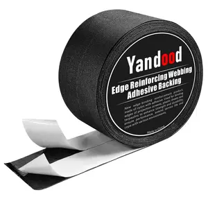 Reinforcing Webbing Tape, Nylon Adhesive Binding Tape for DIY Projection Screens, Tarpaulins, Plastic Sheets, Textile Cloth Fabric Edging Reinforcement (2" Wx32'L)
