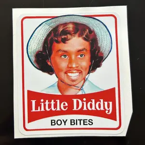 P-Did he do it? - Single or combo pack available - Funny Vinyl Waterproof Stickers