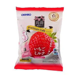 ORIHIRO Strawberry Milk Konjac Jelly - Low Calorie, Fat-Free, Soft & Chewy, Limited Edition Snack (200g)