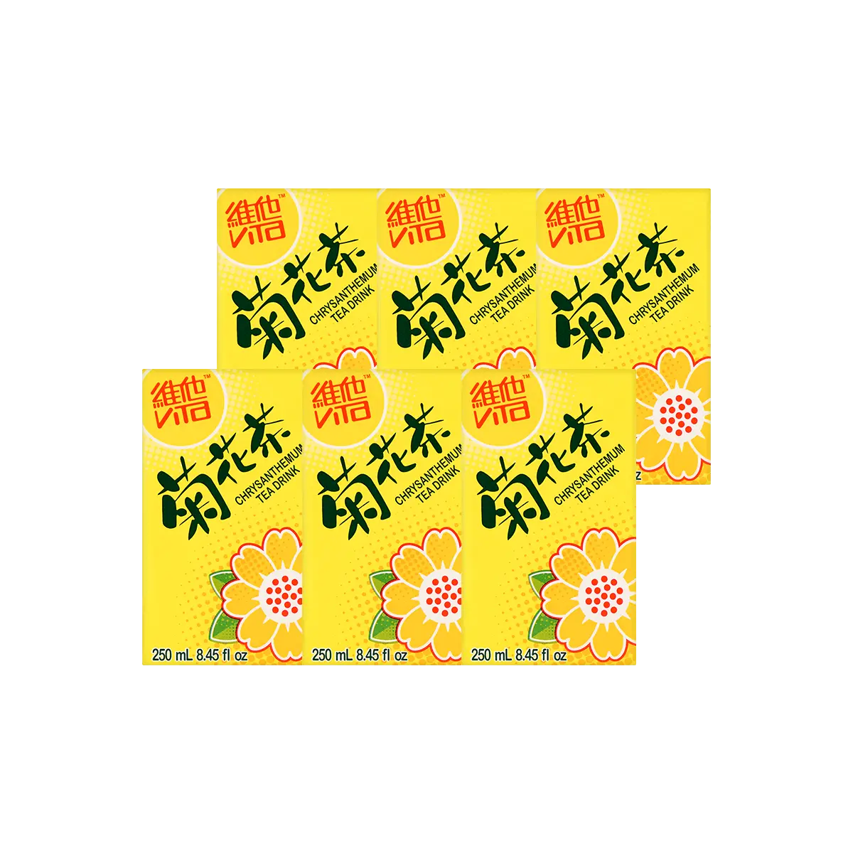 VITASOY Vita Hong Kong Chrysanthemum Tea Original Flavor - 6x250ml Boxes | Refreshing Summer Drink, Throat Soothing Herbal Tea