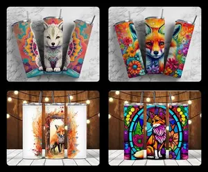 Fox Choice 20oz Tumbler with Lid and Plastic Straw