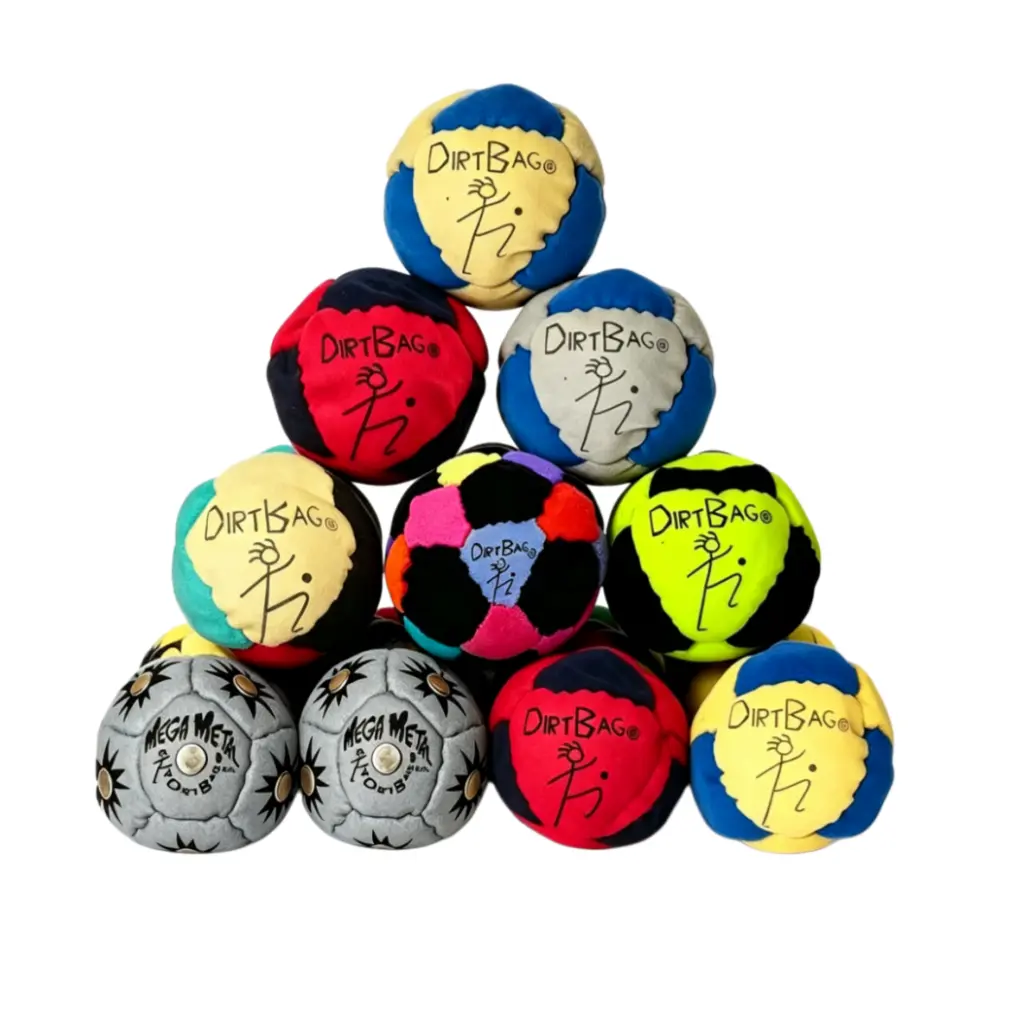 COLORFUL HACKY SACK FOOT BAG, Soft Fleece Kick Ball For Kids & Adults, 90s Retro Training Toy, Balance Coordination Exercise Game, Portable Outdoor Beach Backyard Activity Toy