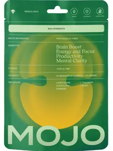 4 PACK MOJO Max Strength Brain Boost Gummies - Yuzu & Lime (4 Pack: 80 gummies)