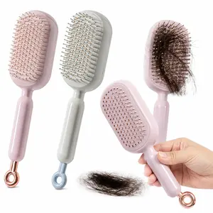 Air Bag Comb, Retractable Massage Brush, Self-Cleaning Hair Brush, 3D Air Cushion Anti-Static Detangling Comb, Portable Scalp Massager for Men Women, Wet Dry Curly Thick Hair, Easy Clean Hairbrush, Travel Essentials