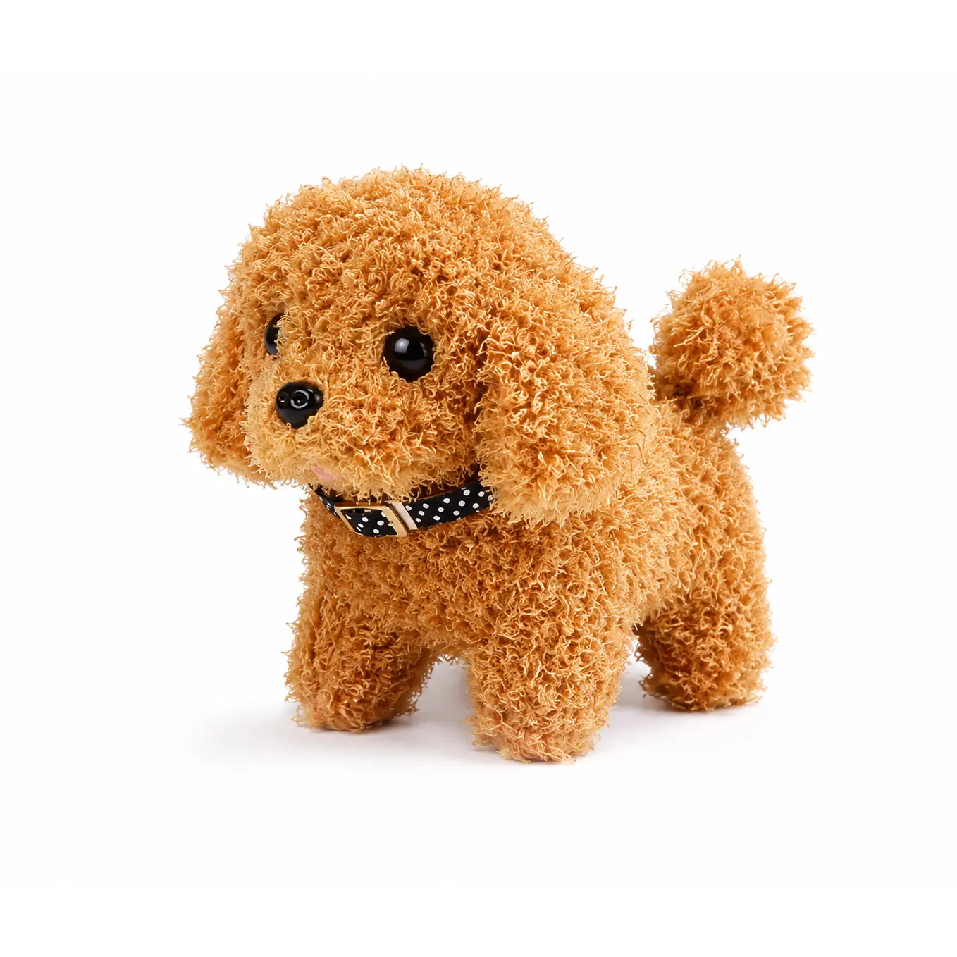 Realistic Puppy Shape Interactive Plush Electronic Toy - Plush Fabric Dog with Walking, Barking, Tail Wagging, Easy On/Off, Cute Gift Pick for Kids, Builds Emotional Connection, Stress Relief Toy, Movements