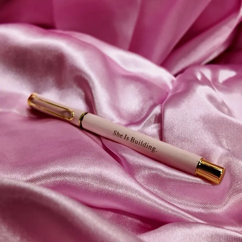 She Is Building Pen Set | Luxury Gold Aesthetic Pens for Planners, Journals & Daily Planning