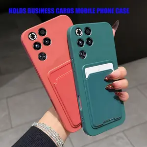 Case for ZTE nubia RedMagic 11 Pro 10Air Liquid Silicone Card Holder Soft Phone Skin Cover 10 Pro+ Shockproof Back Pocket Wallet Funda