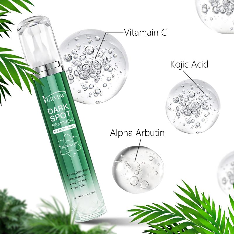 JURVEW Dark Spot Corrector Serum and Cream Roller Fades Dark Spots, Brightening and Hydrates with 360° Cooling Massage Ball  for Refreshing Skincare Experience