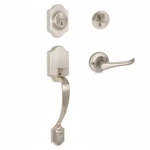 Valhala Satin Nickel Decorative Handleset with Rochester Lever