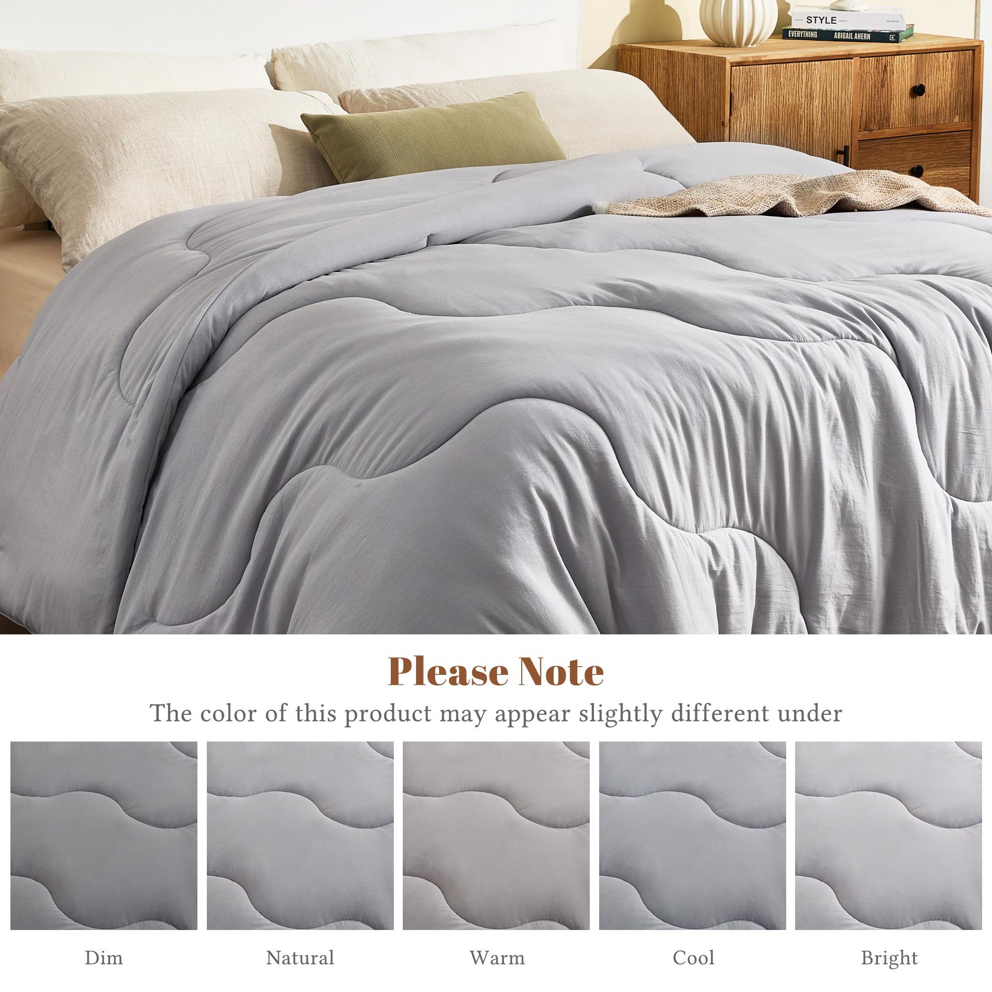 SpringGlowUp【BEDLORE】Quilted Wave-Pattern Duvet Insert, Soft Down Alternative with Corner Tabs, Versatile Year-Round Use, Luxurious&Comfort, Machine Washable for Easy Care
