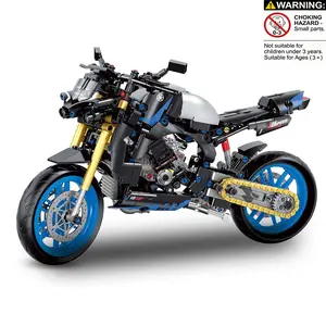1:8 Scale Motorcycle Building Blocks Set, Collectible Display Model, Hot Selling Gift for Adults