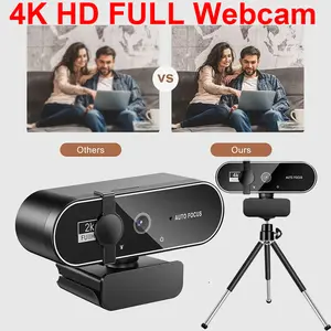 4K Full HD Webcam with Microphone Autofocus 8MP Website Camera for  PC Laptop IOS Macbook External Web Cam Video Calling