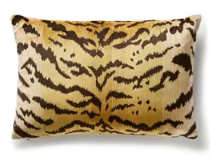 Soft and Cozy Scalamandre Tigre-Silk Lumbar Pillow
