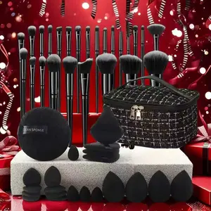 / Series Makeup Tool Set, Makeup Brushes, 47-Piece Cosmetic Cleaning Kit with Bag, Portable Daily Commute Essentials, Perfect Gift for Birthdays