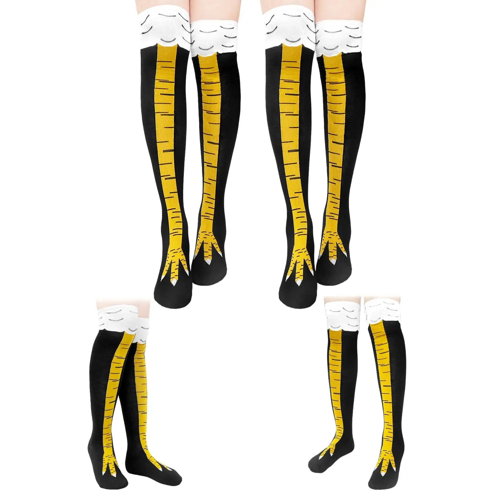 Chicken Legs Socks, 25.6 Inch Chicken Feet Over The Knee Sock