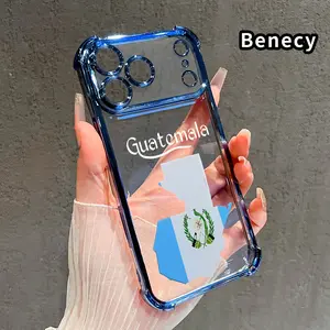 Phone Case for iPhone 17 Pro Max 16 15 Plus Air 14 13 12 11 E Guatemala's Essence Pattern Transparent Lens Protection Durable Soft Silicone Cover Gift