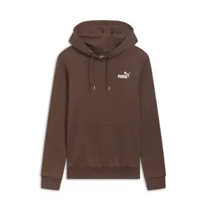 PUMA Womens Essentials Embroidered Logo Hoodie Casual Outerwear Casual - Brown
