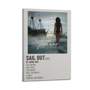 Sail Out Jhene Aiko Poster for Bedroom Aesthetic Canvas Wall Art Living Room Posters Painting Picture Print Modern Family Decor Artist Bathroom Poster
