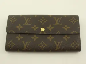 Pre-owned Louis Vuitton Monogram Small Leather Goods Portefeuille Sarah Wallet