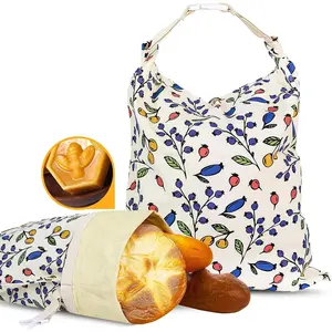 2 Pack 17x13 Inch Reusable Beeswax Bread Storage Bags, Bees Wax Lined for Fresh Bread Storage, Easy Clean Bread Bags for Home Cooks (Berry)