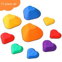 Heart Shape 12 PCS Rainbow Color