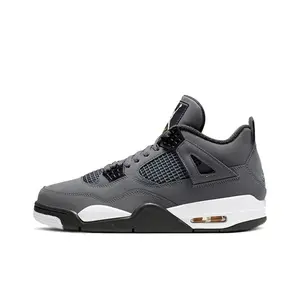 Retro fashion casual anti slip shock-absorbing high top basketball shoes gray