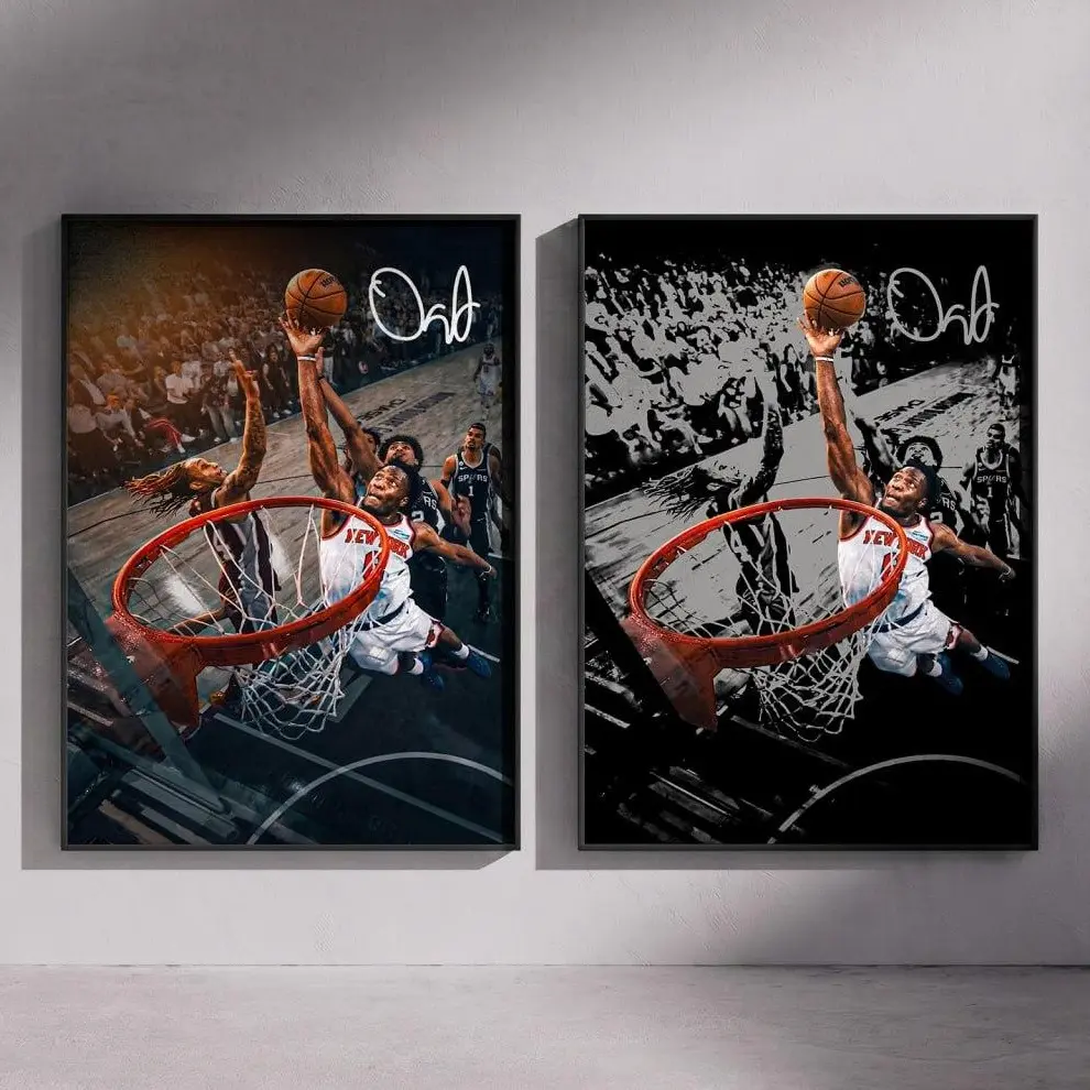 [No Frame] New York OG Anunoby Complete Win Wall Poster, Basketball Poster Wall Art, Sports Room Decor, Made In USA