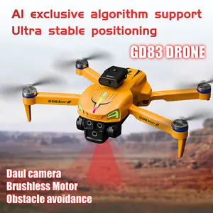 Beginner-Friendly Drones with camera GD83 Brushless Motor Drone with Triple Cameras, 4-Way Obstacle Avoidance, Foldable FPV Drone with Optical Flow Positioning, Trajectory Flight, Gesture Control for Beginners