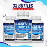 Magnesium Complex 8 Essential Magnesium Supplement - 3 Pack Bundle