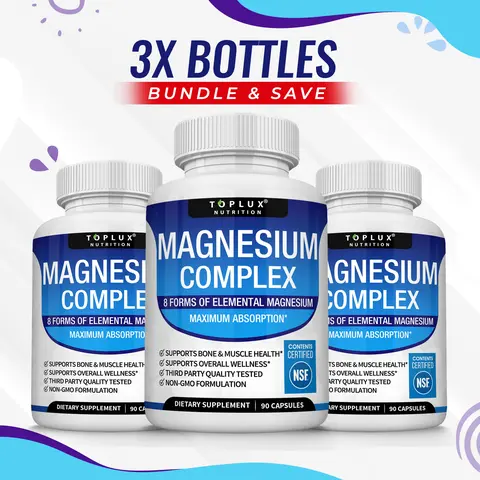 Magnesium Complex 8 Essential Magnesium Supplement - 3 Pack Bundle