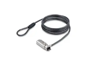 Startech SNANOC4DLAPTOPL 6.6 ft. Slim Lock Nano Cable Lock - Anti-Theft, Security for Laptop-Notebook Computer, Cut-Resistant Steel Cable, 4-Digit Lock - Silver & Black