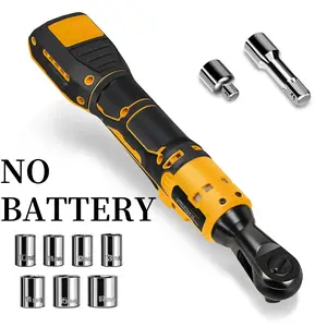 3/8" Brushless Ratchet Wrench Set for DEWALT 20V Max Battery, Electric Cordless Ratchet, 1/4" Adapter, 3" Extension Bar & 7 Sockets (Battery not include)