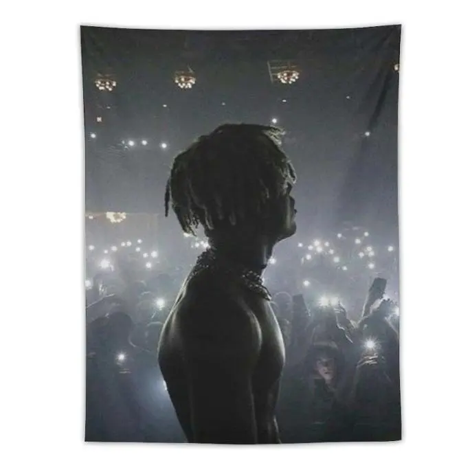 XXXtentacion Tapestry - Light Decorative Home Decor Wall Art, Bad Vibes Forever & 17 Album Art, Trap Rapper Merch Flag, Synthetic Fabric, Watercolour Animal & Geo Print, City Aesthetics, Gentle Machine Washable, Outdoors-Ready, Multi-Size Wall Skin
