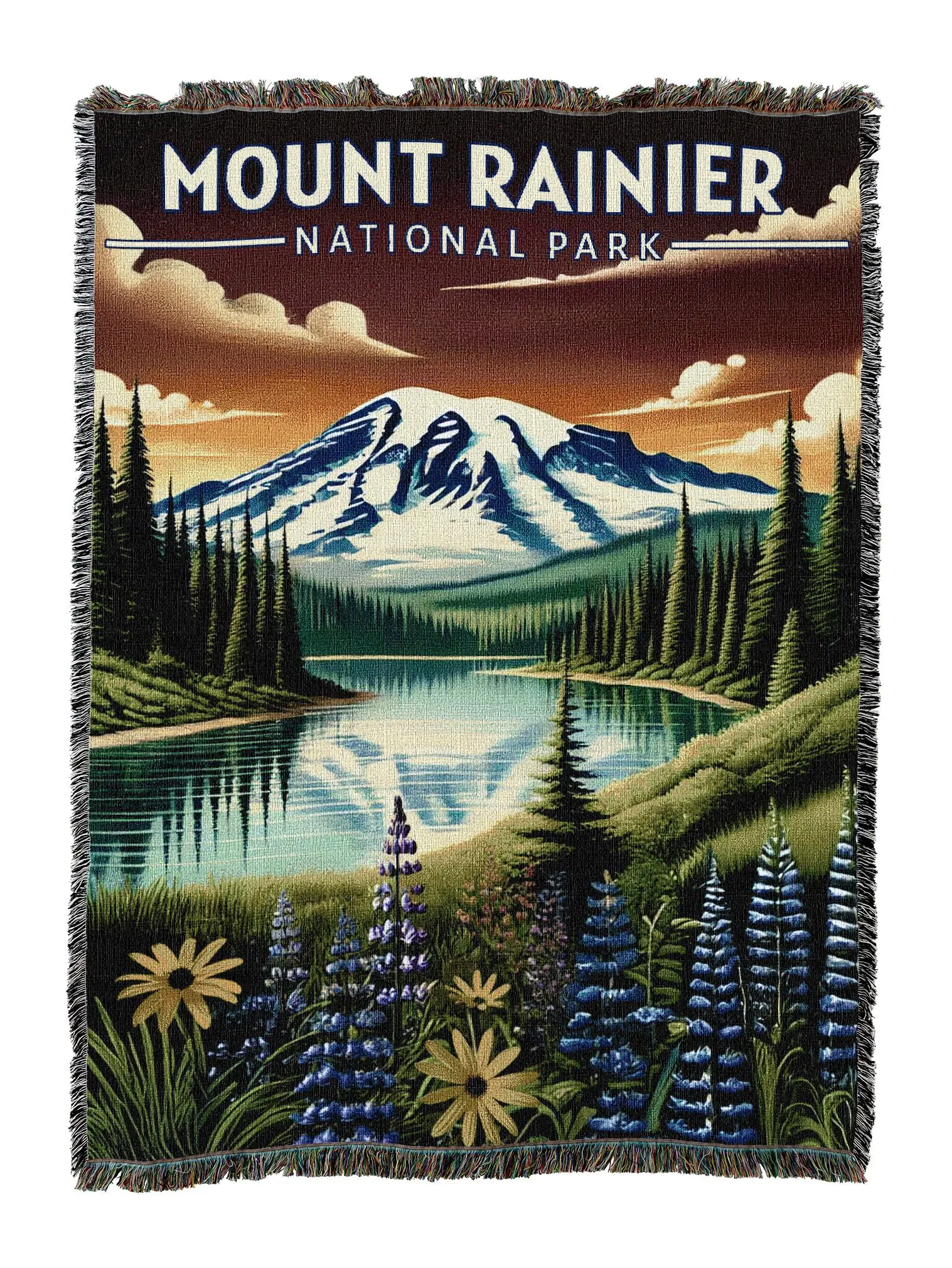 Mount Rainier National Park Blanket