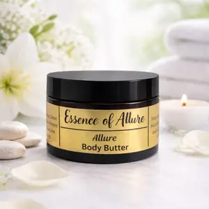 Hydrating Allure, Rich and Creamy Body Butter by Essence of Allure. Our signature scent is organic for daily use with skin repairing properties.