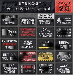 Tactical Morale Patch, 20 Bundle-Set, Military Patches Funny for Backpacks Hat Army Gears Etc.