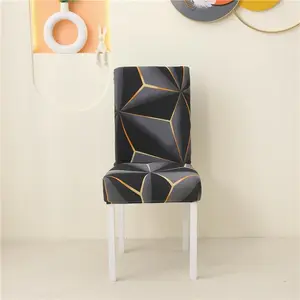Geometric Pattern Universal Chair Cover, 1/2/4/6 Counts Elastic Chair Slipcover, Dustproof Chair Protector for Home Decor, Chair Protector for Home Living Room Hotel Dining Room
